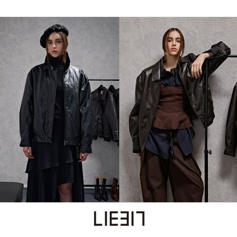 [LIE317] 라이317  FAUX 레더 패디드 자켓