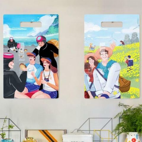 아트박스/꾸밈 nt368-행잉액자_즐거운제주여행(세로대형)