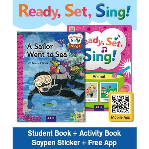 [A List] Ready, Set, Sing! - Animal SB+AB+Saypen Sticker (with App QR) + 최종 결제가 기준 5% 적립