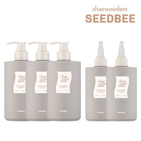 씨드비 채우담 샴푸 트리트먼트 기획패키지 (샴푸500ml 3개 + 트리트먼트 300ml 2개)