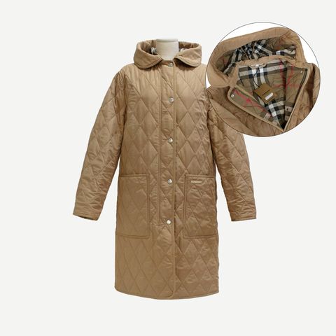 (버버리) 파크게이트 롱 퀼팅 재킷 카멜 (80945821)