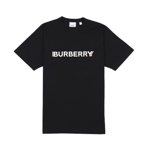 [버버리] 로고 아리아나 남여공용 오버핏 티셔츠 블랙/화이트