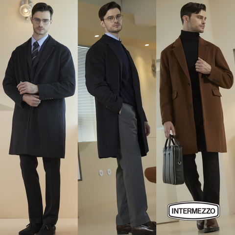 인터메조 25FW 시그니처 울캐시미어 오리털 패딩 코트