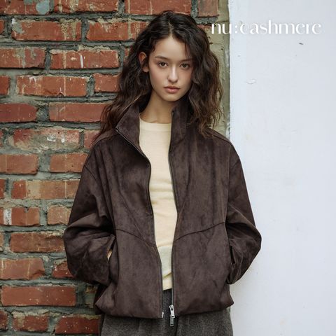 누캐시미어 26FW FAUX 스웨이드 블루종 점퍼 1종