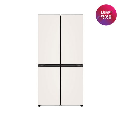 LG 디오스 AI 오브제 냉장고 글라스 870L [H876GBB031] (베이지/베이지)
