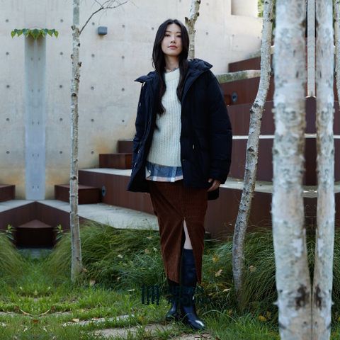 어반어라운드 포켓 디테일 후드 다운 점퍼 1종 (남녀공용)