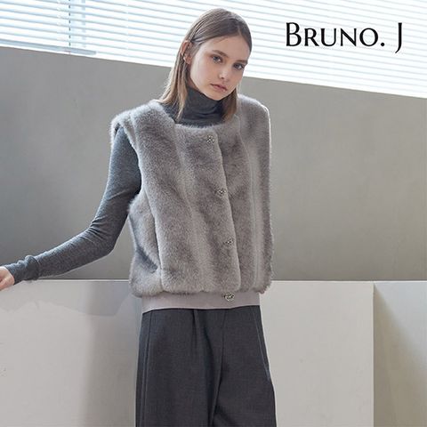 [론칭가 49900원][BrunoJ]브루노제이 25fw faux 밍크 베스트 1종
