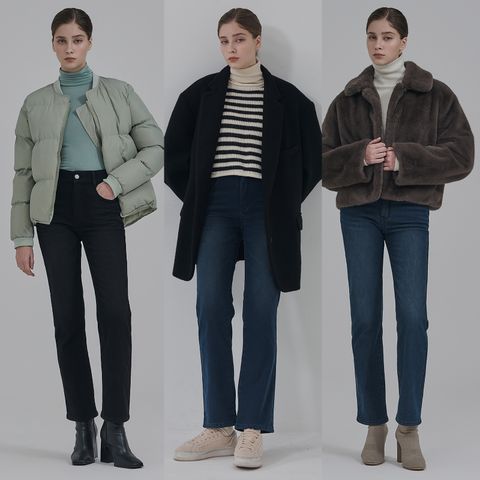 [BANGBANG] 뱅뱅 25FW 여성 라이크라®소재 본딩 데님 3종 (겨울데님 / 겨울청바지)