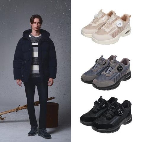 캠포릭 남성 에어핏 기모 다이얼 워킹화