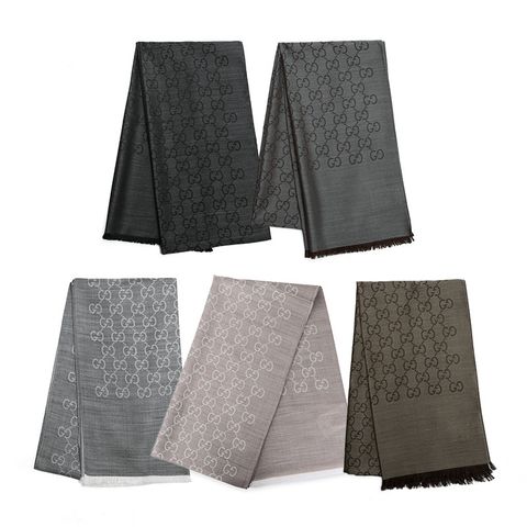[구찌] 자카드 GG 울실크 투톤 스카프