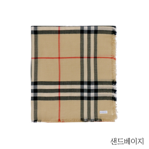 {버버리} 체크 라이트 울 스카프