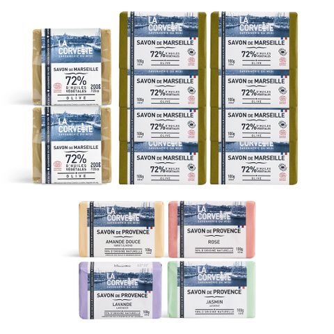 라코벳 마르세유 비누 풀세트 (올리브비누 100g8개+200g2개+향비누 4개)