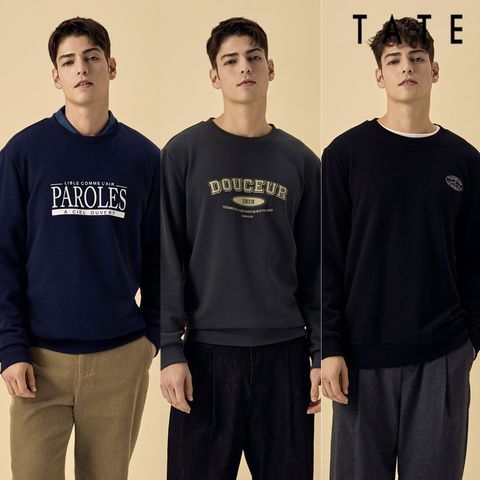 [TATE] 테이트 25FW 남성 스웻 셔츠 3종