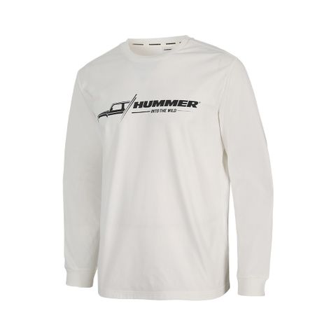 험머 남성 소로나 긴팔 기능성 기모 티셔츠 화이트