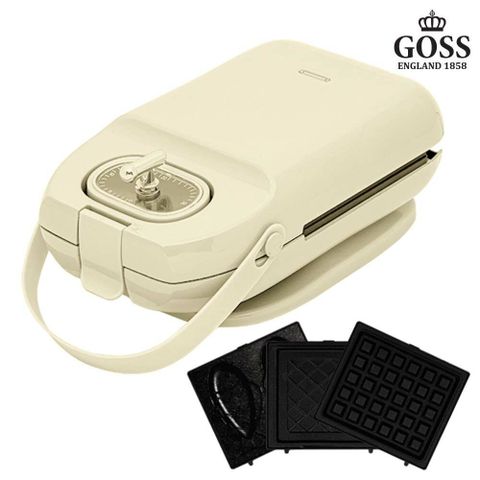 (고스) 크림모 3in1 타이머 와플메이커 샌드위치 붕어빵 와플 간식 GSW-SM308CK