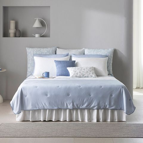 [지나송] 눈꽃자수 냉감 이불 1세트 (Q퀸)