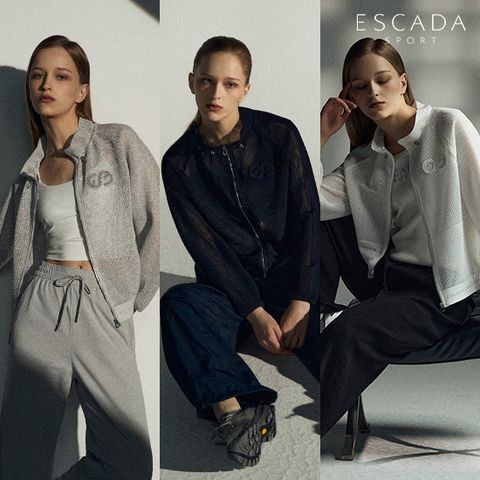 [ESCADA SPORT] 에스카다 스포츠 26SS 글리터 크로쉐 니트 점퍼