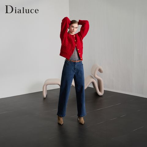 [반사이즈 다운]디아루체 25 FW 세미와이드 기모 데님 팬츠 2종 (블랙 공통 + 컬러 선택)