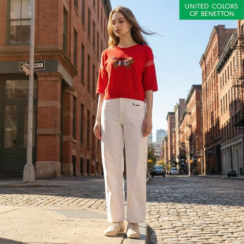 베네통 26SS 여성 냉감 커브드핏 팬츠 1종