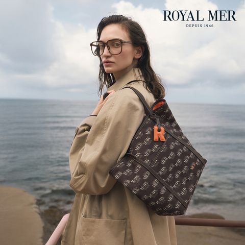 로얄메르 로고포인트 캔버스백