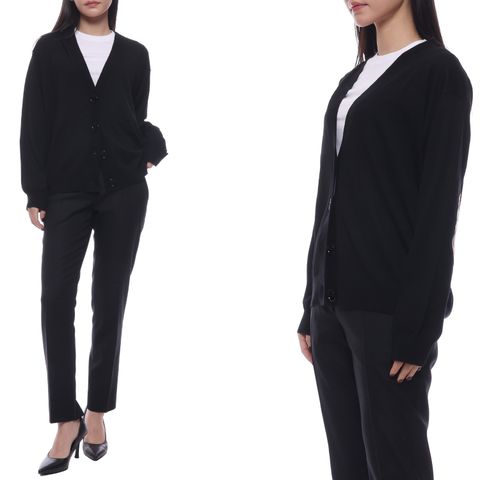 [버버리] 23FW 여성 도녹 체크 패치 가디건 (8074887 BLACK 23F) +할인쿠폰