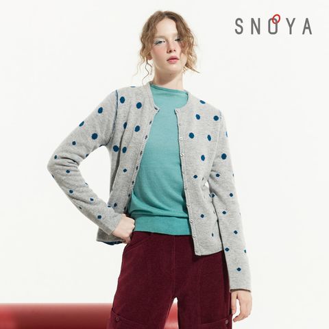 [SNOYA]스노야 26FW 울100 리버시블 도트 가디건