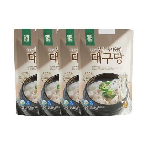 [청정한상] 부산 속시원한 대구탕 700g 4팩 / 부산 유명 맛집