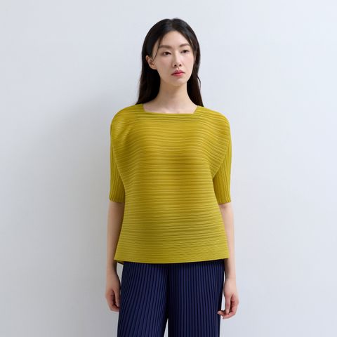 플리츠미 스퀘어넥 돌먼 티셔츠_EPTSM025022