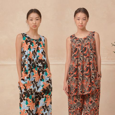 25NEW 라페어 인견 민소매 핀턱 셋업 2세트 (4종)