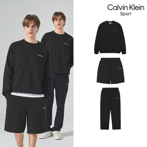 Calvin Klein 스포츠 26SS 에센셜 남성 셋업 3종 (맨투맨+롱팬츠+숏팬츠)