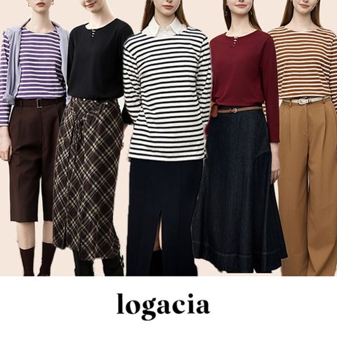 로가시아 25FW 스트라이프 티셔츠 5종