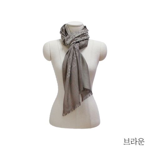 {구찌} 시그니쳐 울실크 투톤 숄(165904)