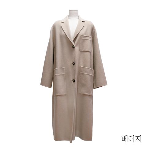 {막스마라} 빅포켓 롱코트