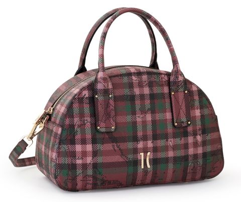 프리마클라쎄 GEO 타탄체크 하프문 토트백 LM LE16