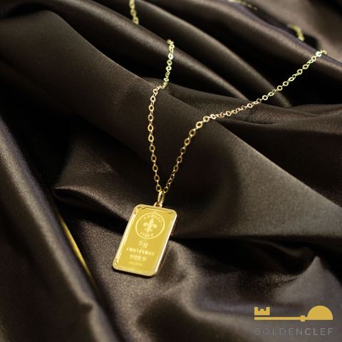 골든클레프 24K 플로렌스 골드바 목걸이 라지(24K 5g+18K 3.23g)
