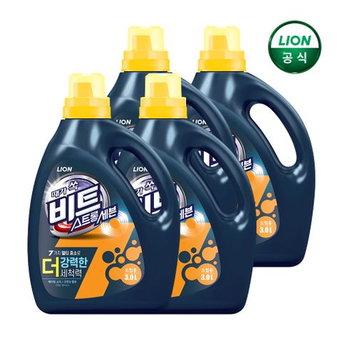 비트 액체세제 스트롱세븐 드럼 용기 3Lx4개
