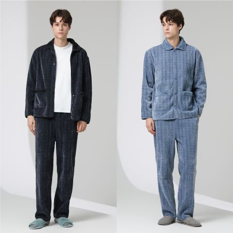 NNF 남성 장기모 자카드 상하셋업(2p) (L12M-2)