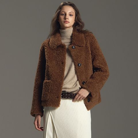 리오벨 25 FW 호주산 100% 컬링 양모 하프코트