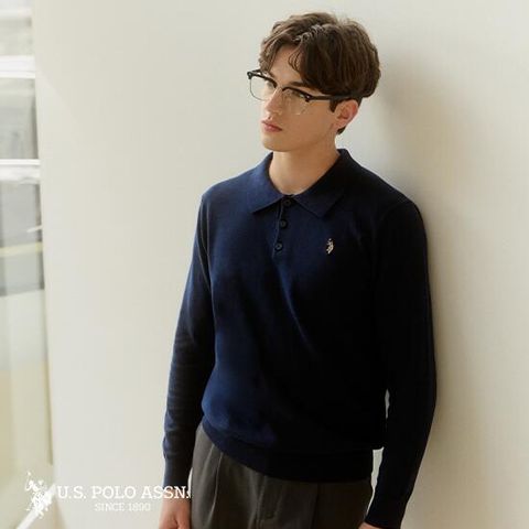 [U.S. POLO ASSN.] USPA 26SS 남성 긴팔 카라니트 단품
