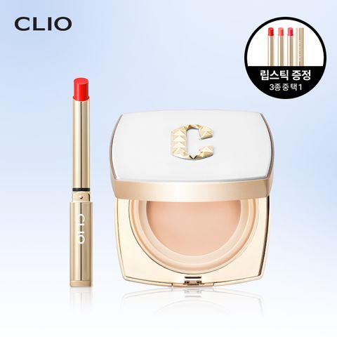 [클리오] 올 뉴 마그넷팩트 화이트 기간한정 기획세트(팩트+립스틱)