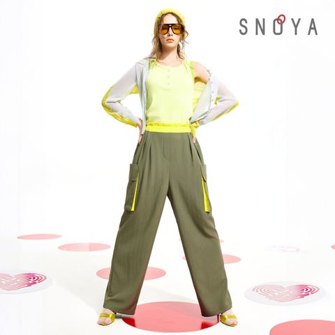 [SNOYA]스노야 26SS 비스코스 쿨링 카고 밴딩팬츠