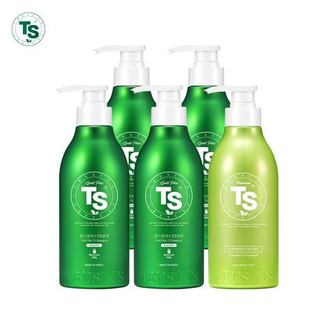 골드플러스 TS샴푸 500gx4개+프리미엄트리트먼트500gx1개