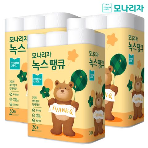 모나리자 녹스땡큐 30m 30롤 3팩 화장지