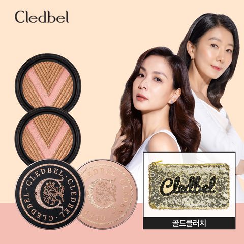 끌레드벨 리프트 v쿠션 아우라에디션 본품2 +리필 2 +클러치백
