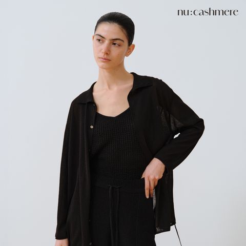 [런칭가69000원][누캐시미어] 페이퍼얀 투웨이 슬리브리스 니트탑 