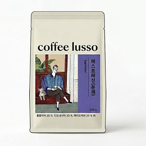[추가구매] 커피 루소 에스프레션 블렌드 원두(분쇄) 200g