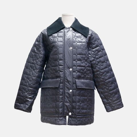 (가니) 샤이니 퀼팅 재킷 블랙(W0343)
