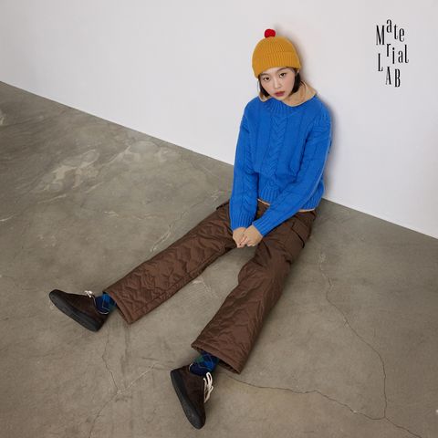 머티리얼랩 25FW 카멜 울 패딩 팬츠