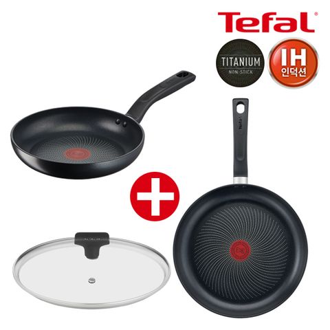 테팔 티타늄 마스터쿡 IH 3종 세트(22팬+28프라이팬+유리뚜껑)