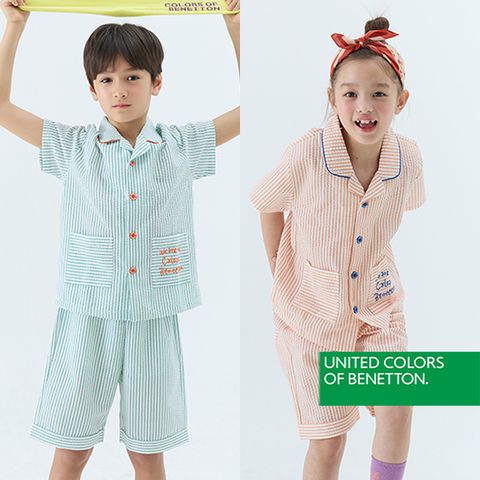 [BENETTON] 25NEW 남여공용 키즈 시어서커 파자마 2세트 (4종)